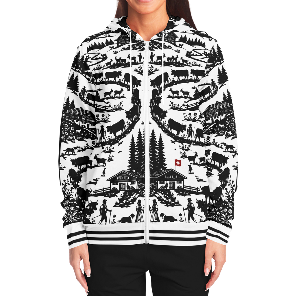 Hoodie zippé découpage Edelon poya