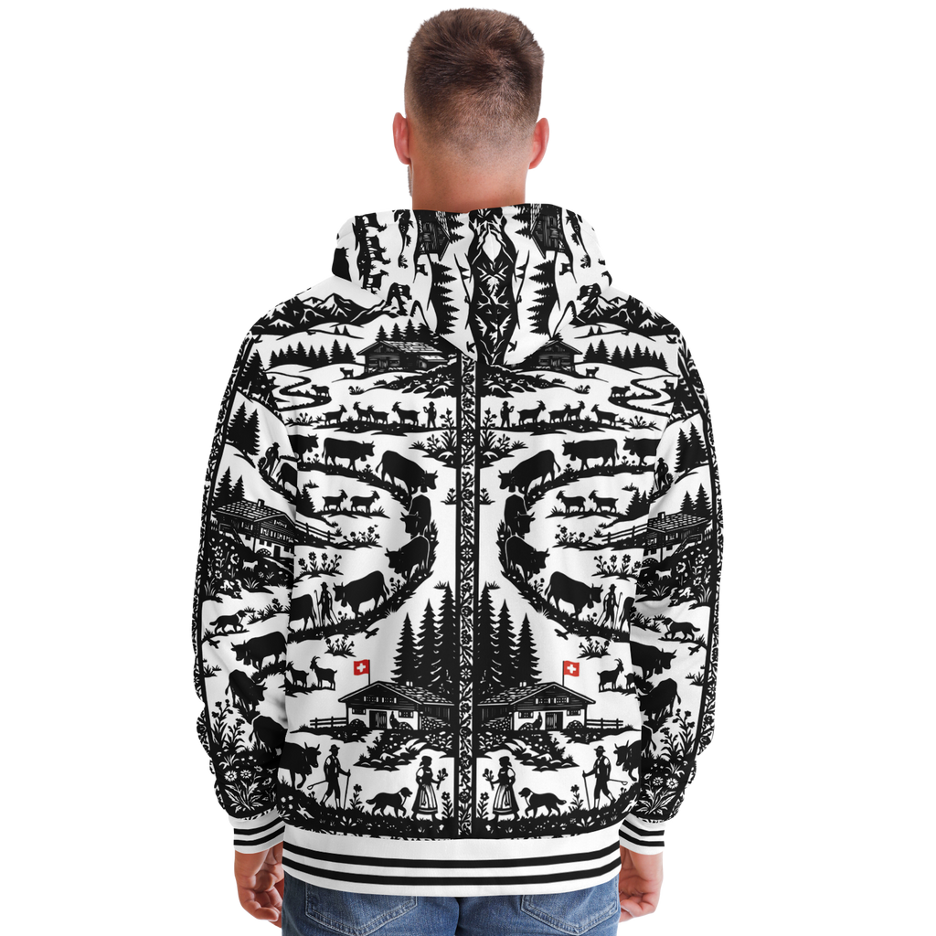 Sweat Zippé Doublure Polaire - Poya Style Papier Découpé Edelon