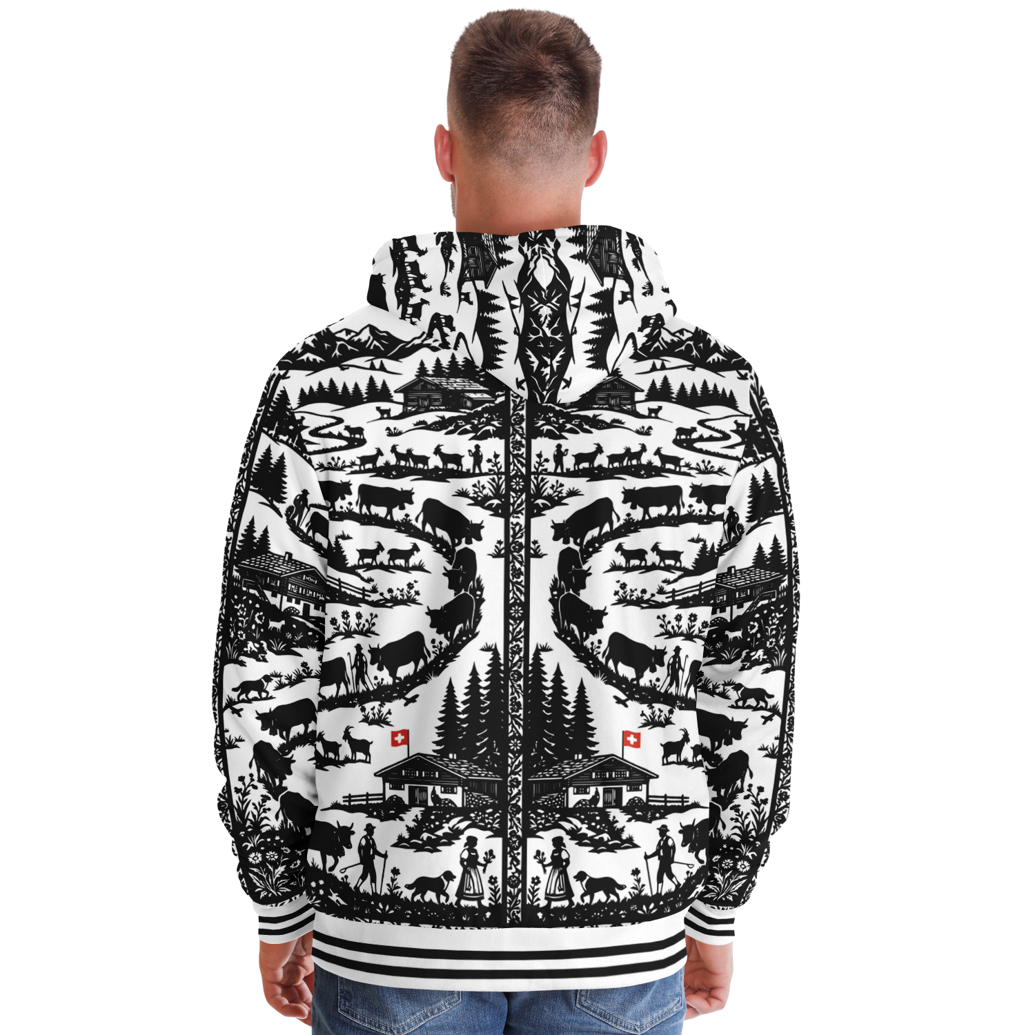 Sweat Zippé Doublure Polaire - Poya Style Papier Découpé Edelon