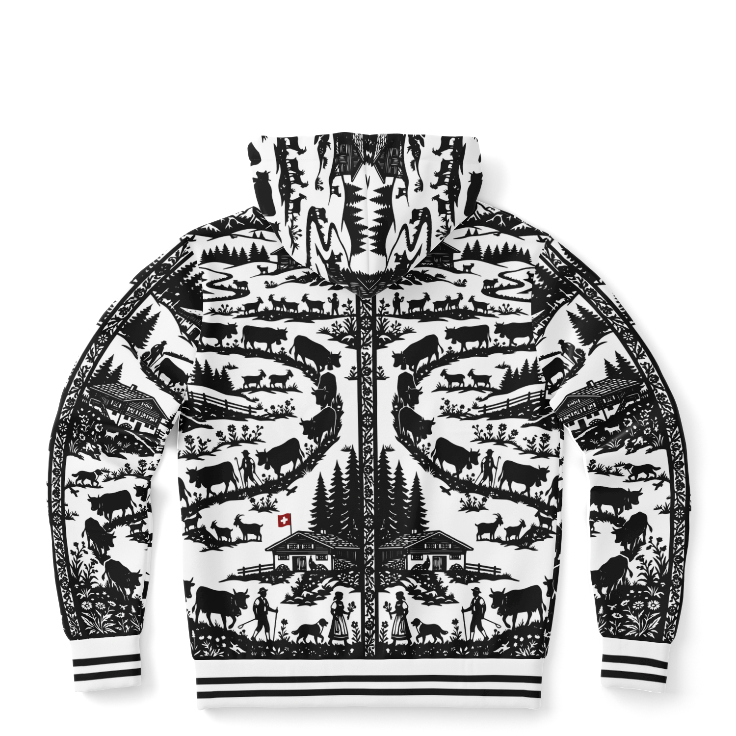 Hoodie zippé découpage Edelon poya