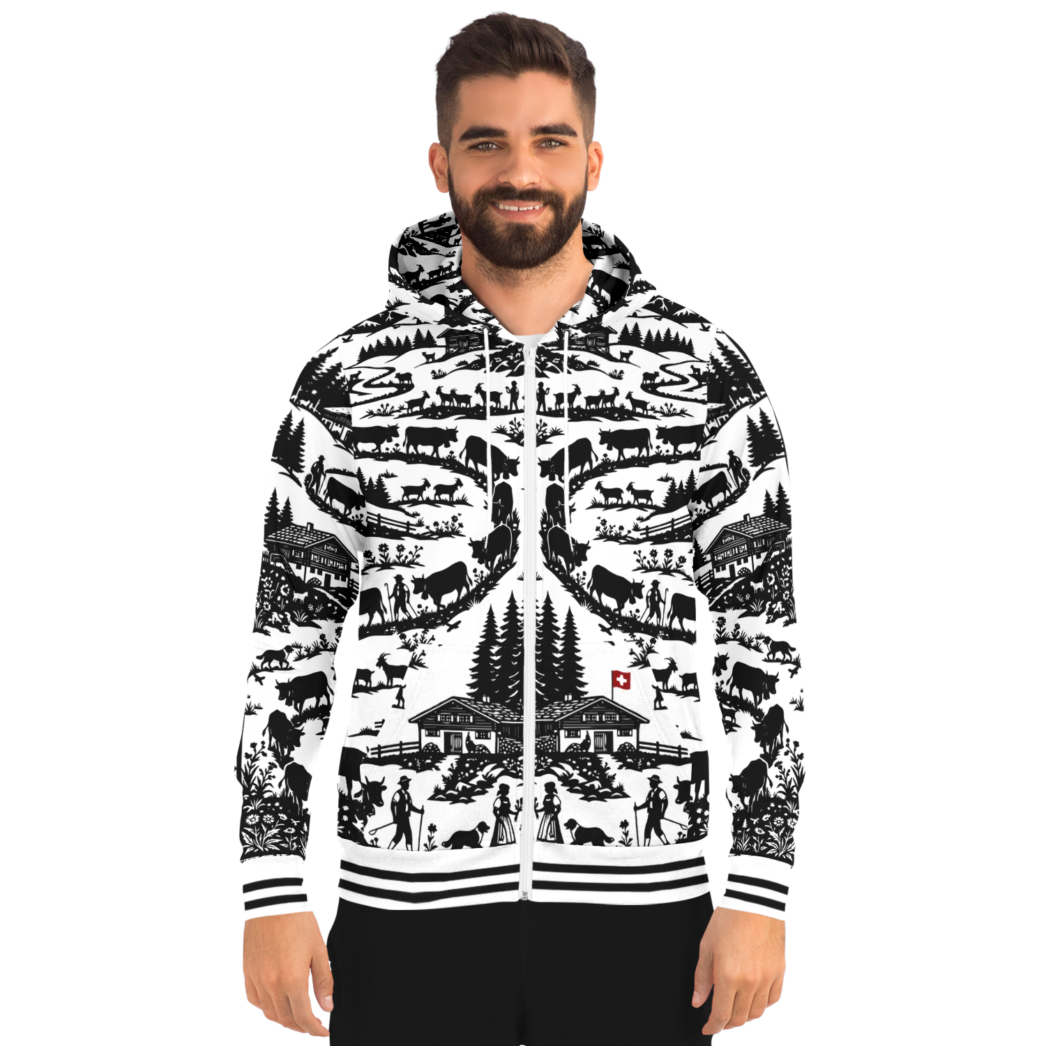 Hoodie zippé découpage Edelon poya