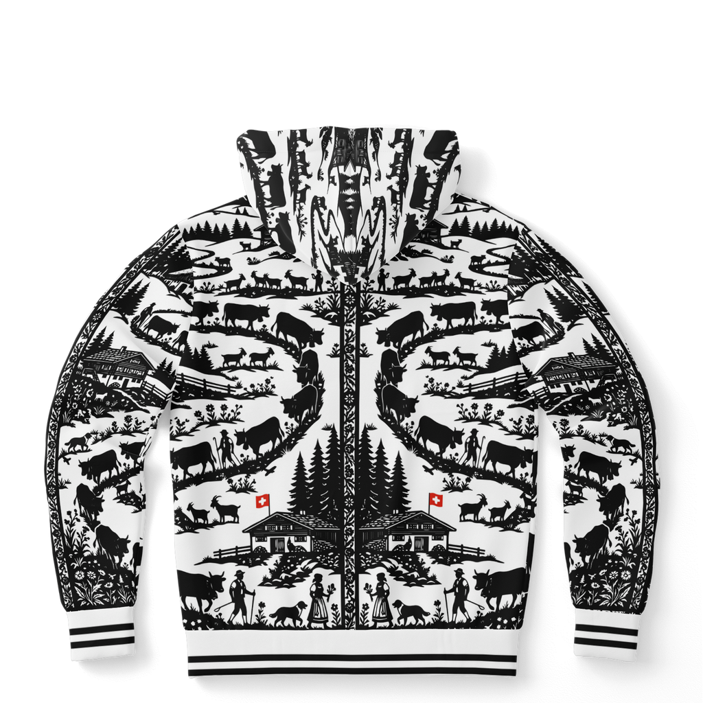 Hoodie Edelon Scherenschnitt Alpenmotiv