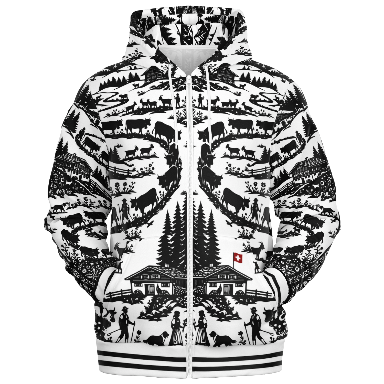 Hoodie zippé découpage Edelon poya