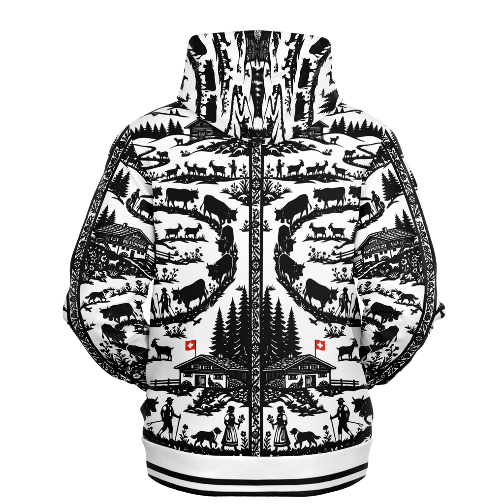 Hoodie Edelon Scherenschnitt Alpenmotiv