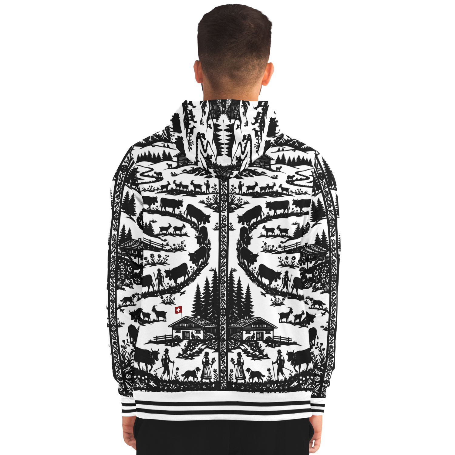 Hoodie zippé découpage Edelon poya