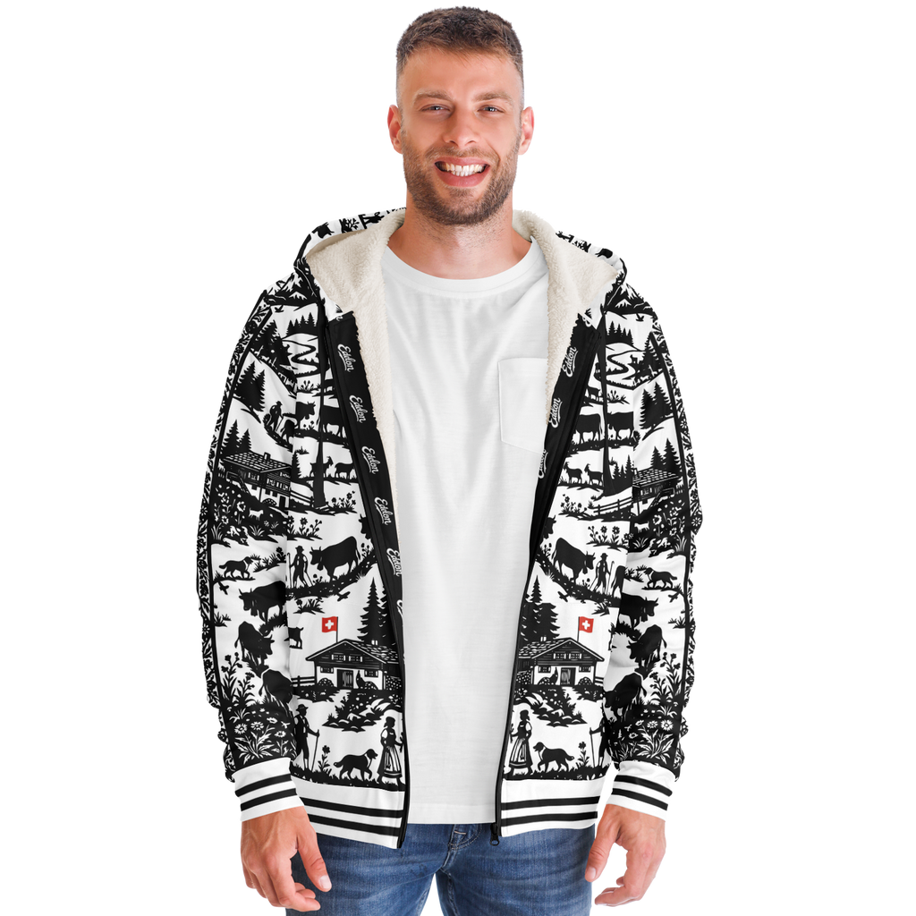 Sweat Zippé Doublure Polaire - Poya Style Papier Découpé Edelon