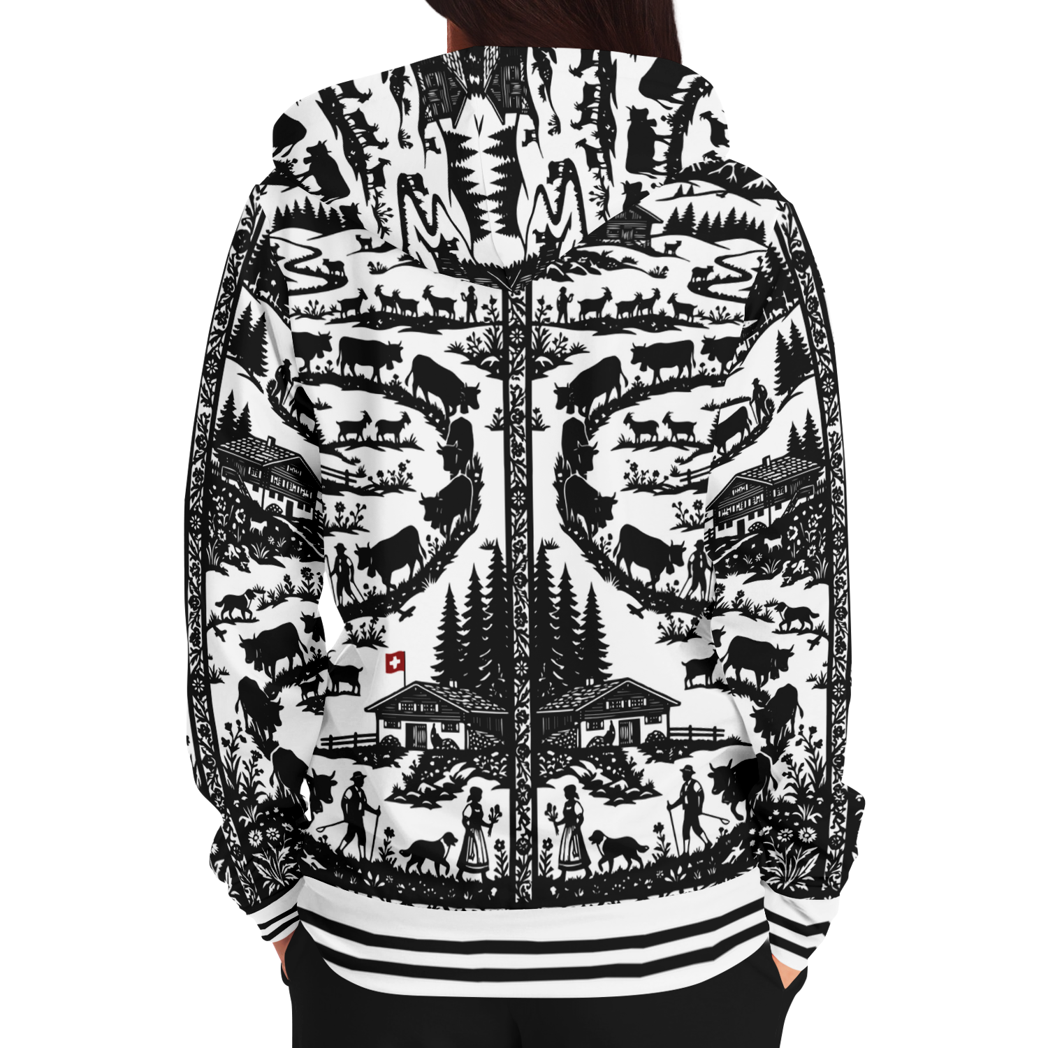 Hoodie zippé découpage Edelon poya