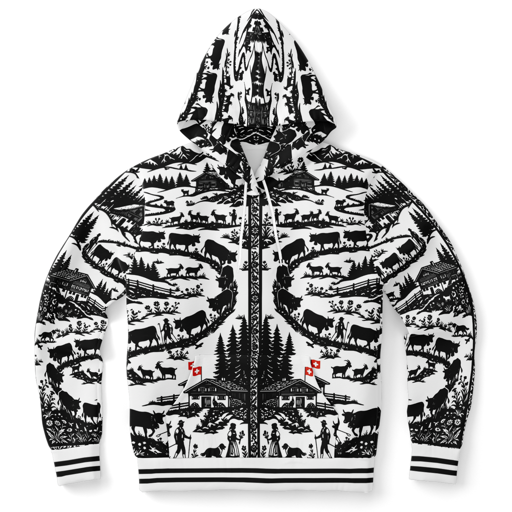 Hoodie Edelon Scherenschnitt Alpenmotiv