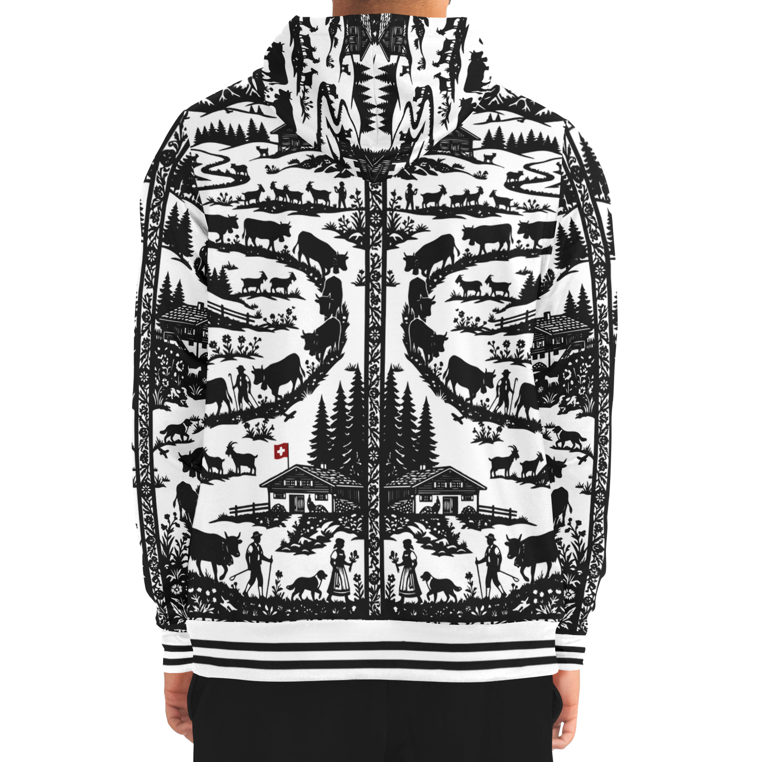 Hoodie zippé découpage Edelon poya