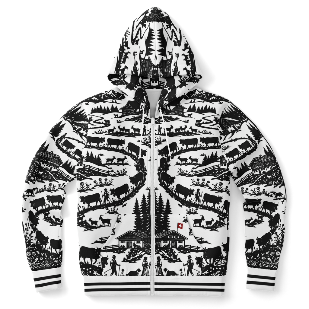 Hoodie zippé découpage Edelon poya