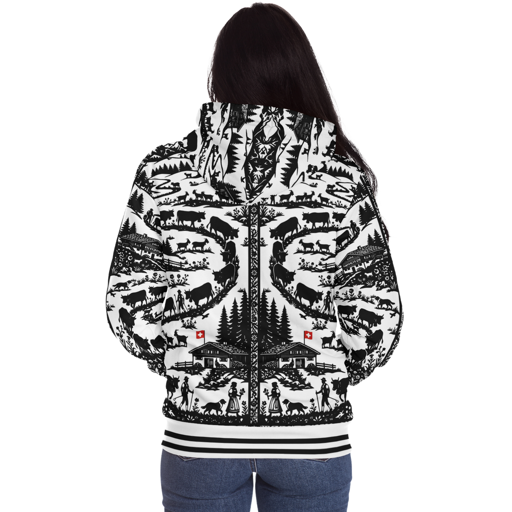 Sweat Zippé Doublure Polaire - Poya Style Papier Découpé Edelon