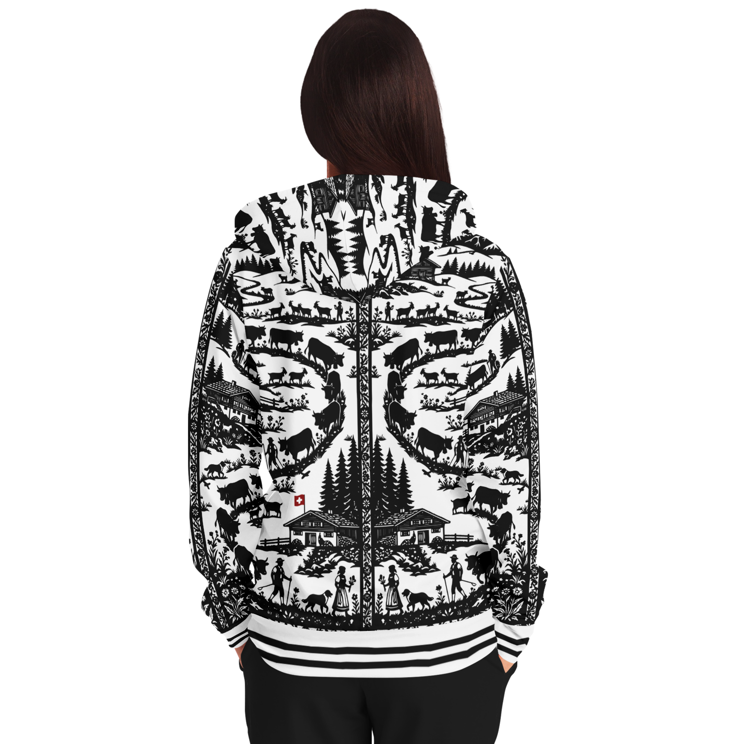 Hoodie zippé découpage Edelon poya