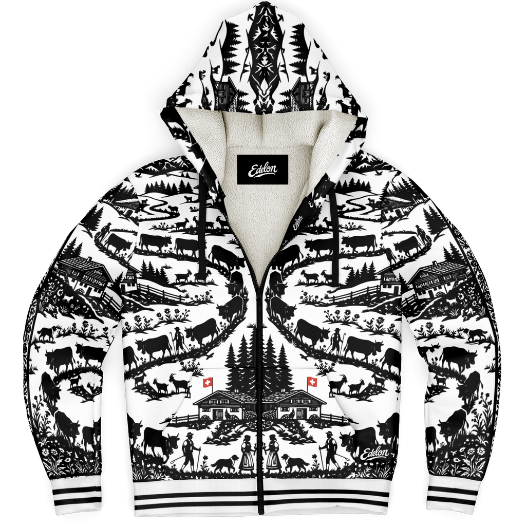 Sweat Zippé Doublure Polaire - Poya Style Papier Découpé Edelon