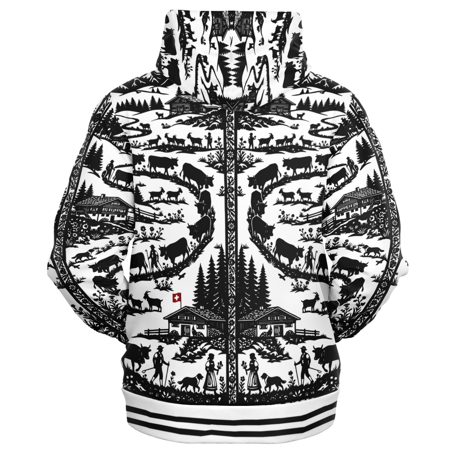 Hoodie zippé découpage Edelon poya