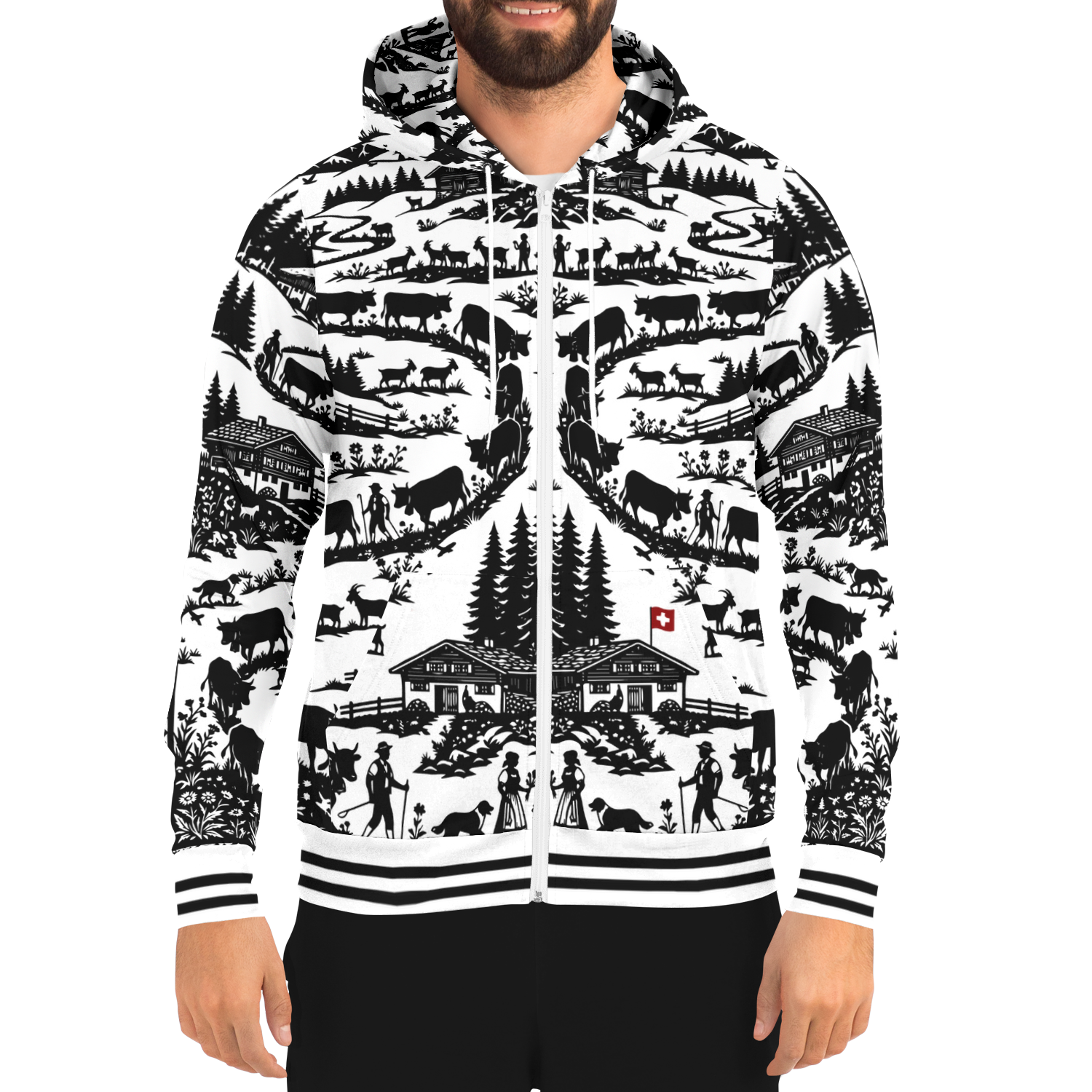 Hoodie zippé découpage Edelon poya