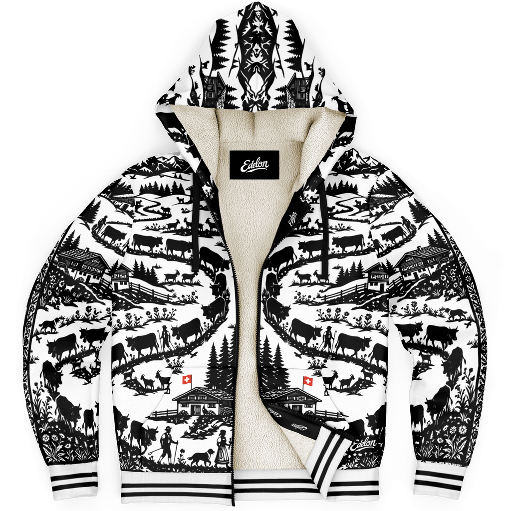 Sweat Zippé Doublure Polaire - Poya Style Papier Découpé Edelon